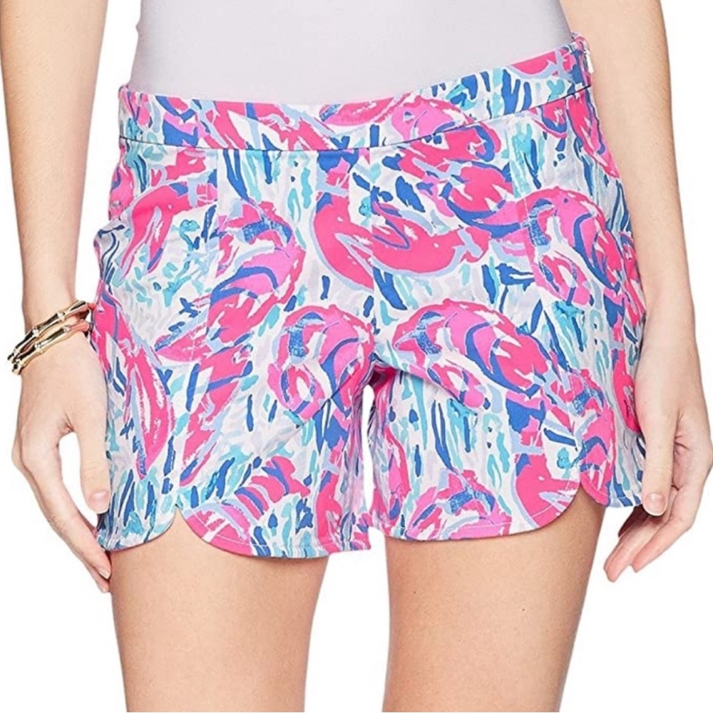 Lilly Pulitzer Cosmic Coral Cracked Up shorts, size 0, EUC